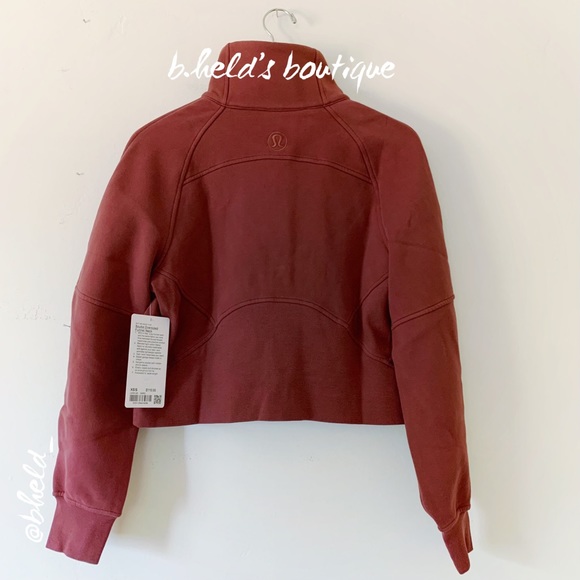 lululemon Scuba Oversized Funnel Neck Half-Zip in Smoky Red Size XS/S New NWT - Picture 11 of 14